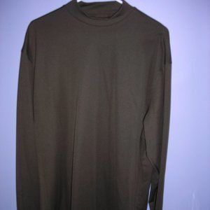 NIKE Fit Dry Golf LS SHIRT, olive green, Size XL